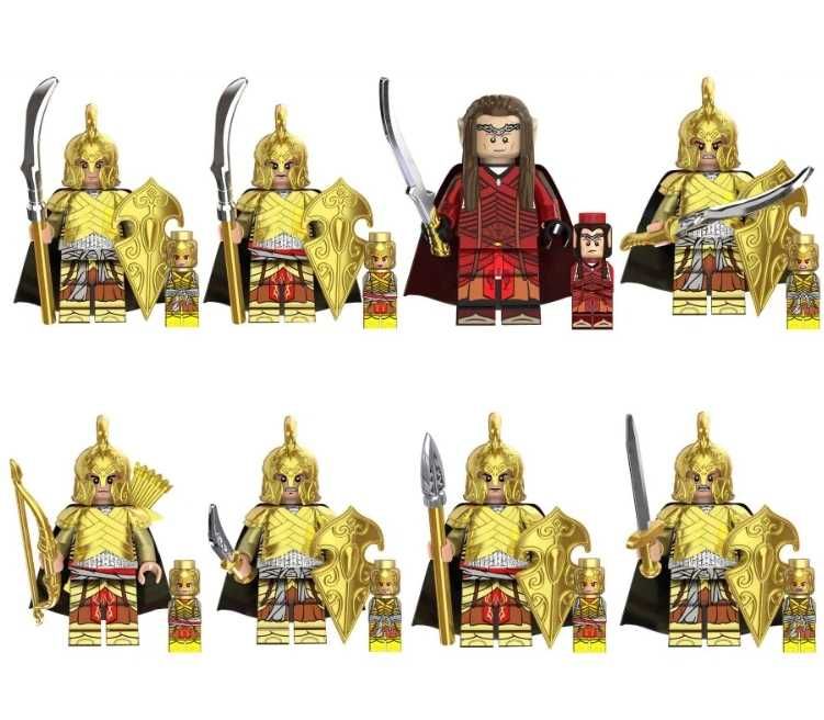 Set 8 Minifigurine tip Lego Lord of the Rings cu Elrond + Elfi pack1