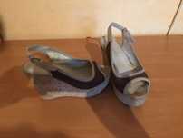 Sandale dama platforma piele intoarsa marime 36