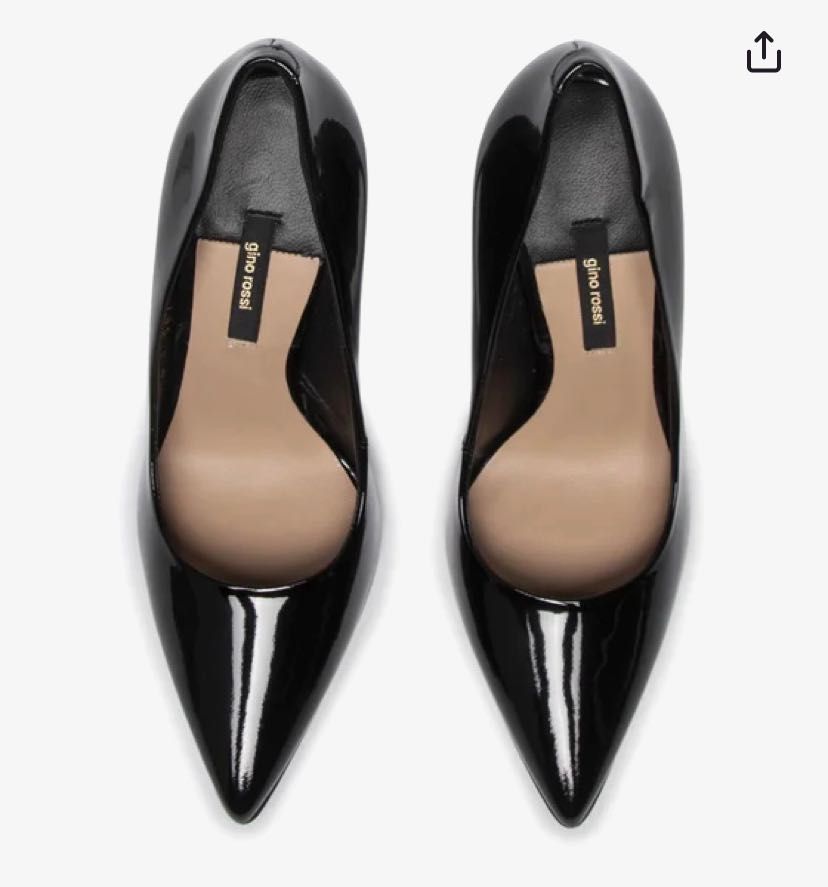 Pantofi noi Stilletto Gino Rossi negri eleganti piele toc inalt