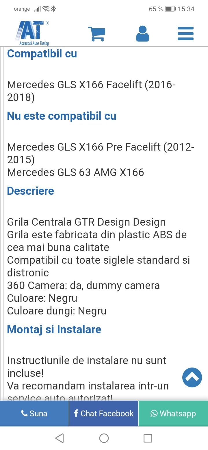 Grila centrala Mercedes-Benz GLX166