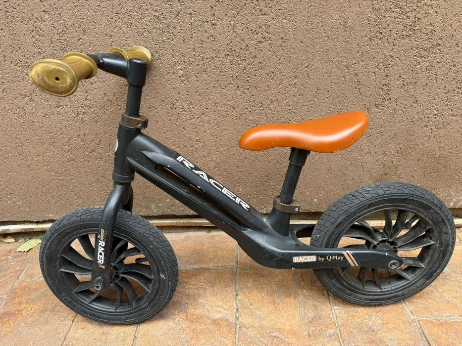 Bicicletă de echilibru fără pedale Qplay Racer Brown