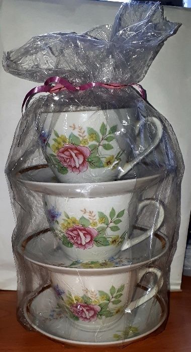 Чайная чашка с блюдцем 3 шт советская