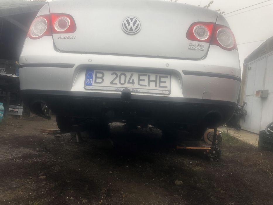 Evacuare dubla stanga drrapta fusta bara spate Vw Passat B6 retrofit