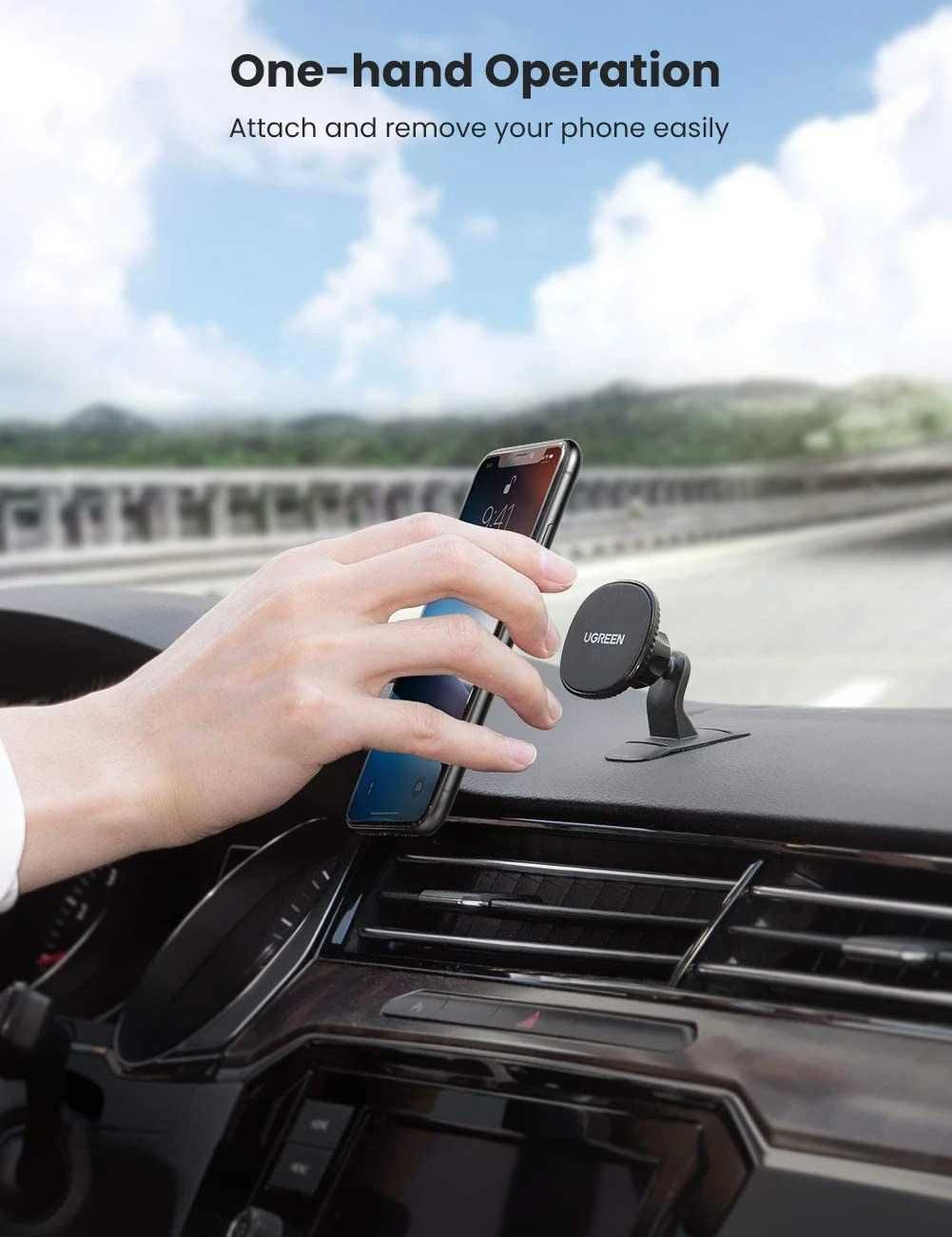 Ugreen магнитна стойка за телефон за кола Magnetic Car Phone Holder