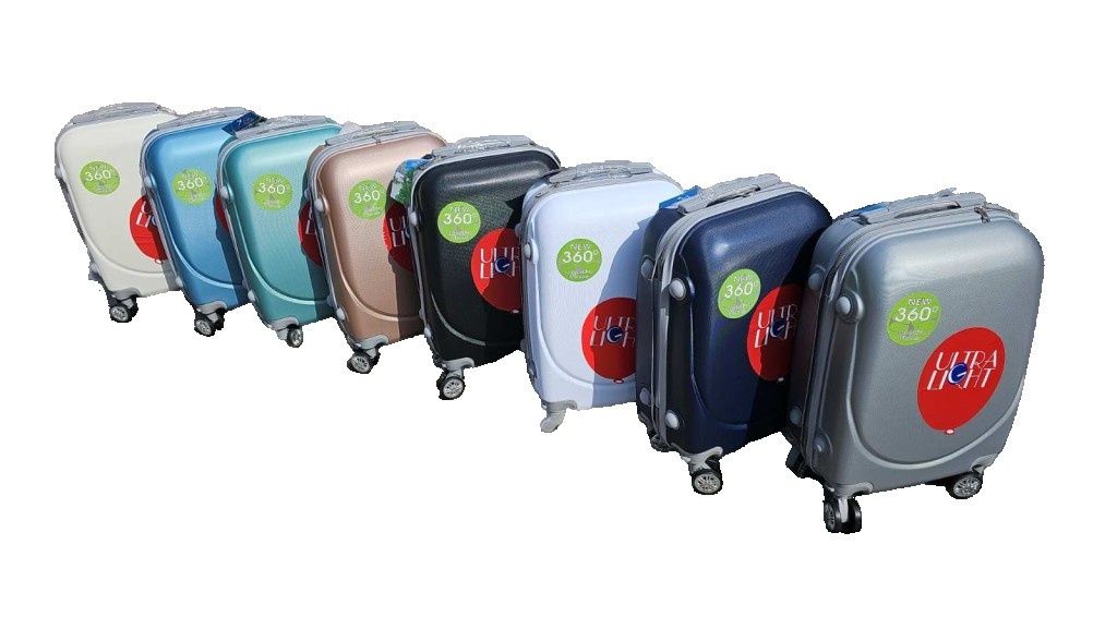 Куфар за ръчен багаж SUPER LIGHT 55x36x22: "360 градуса колела , тежи
