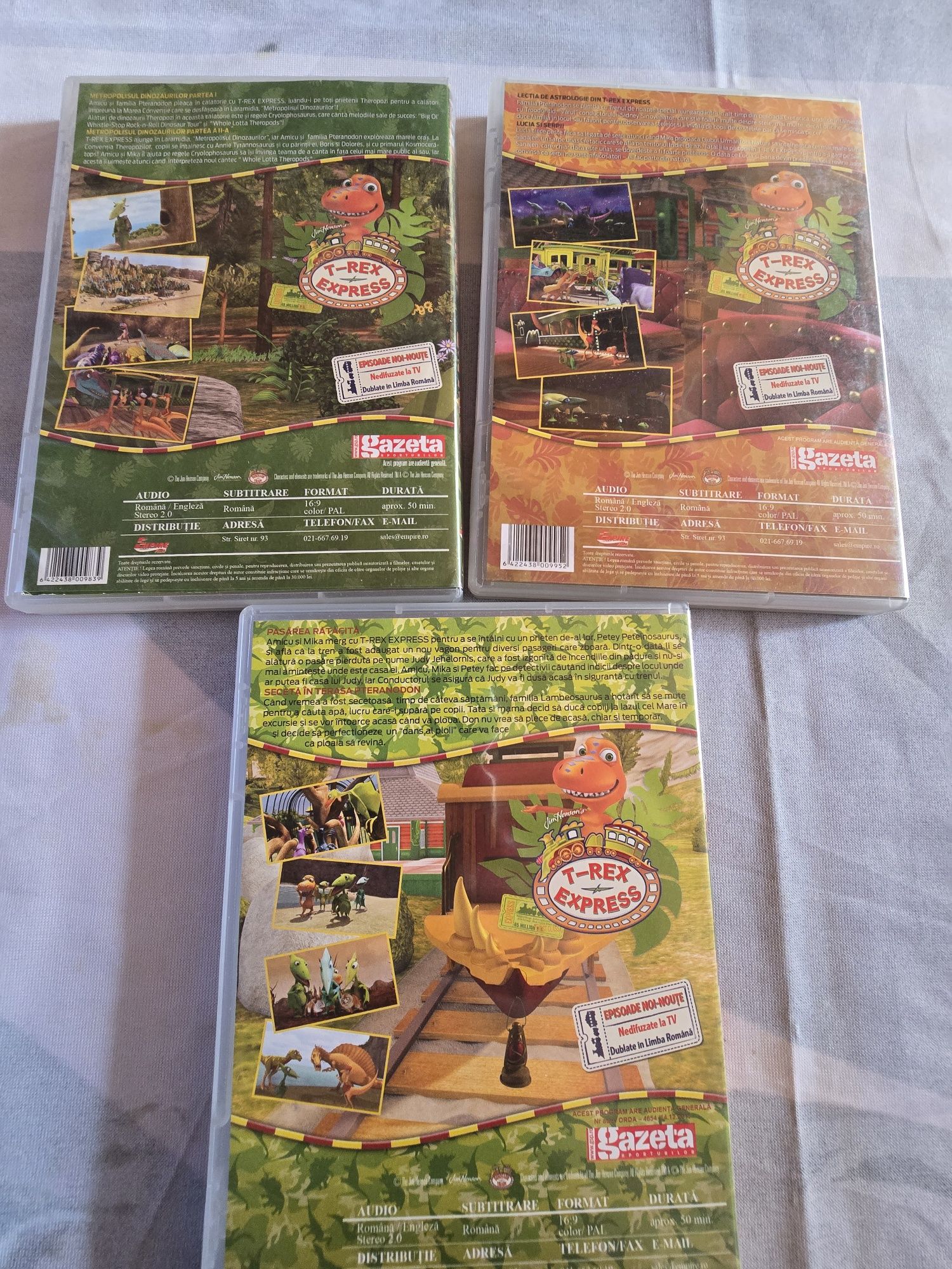 6 DVD-uri filme cu T-Rex Expres pt.copii