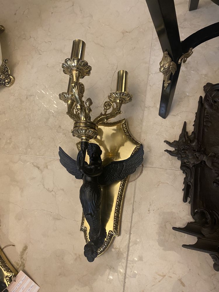 Aplica 3 becuri/bronz masiv