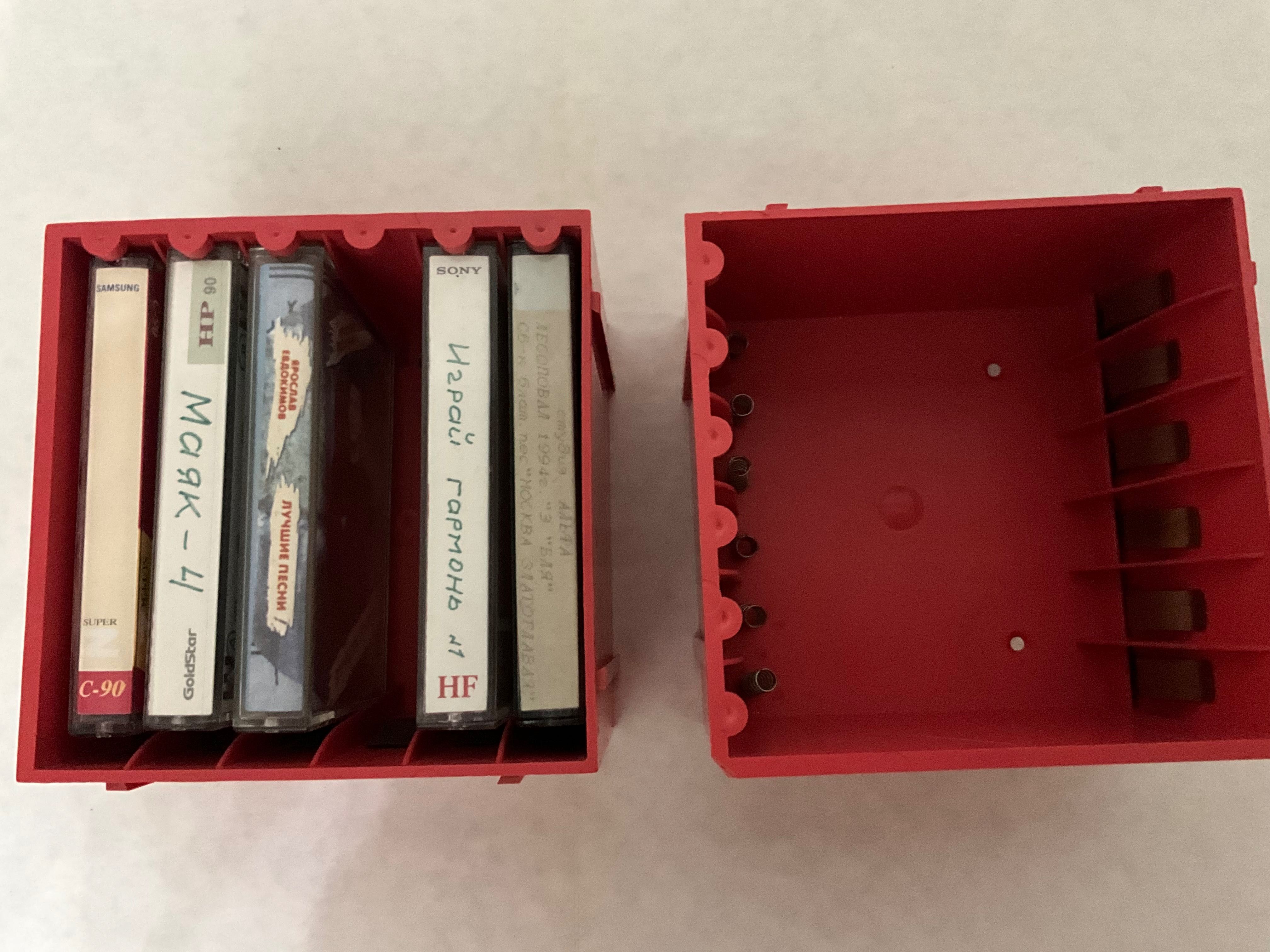 Бокс коробка для аудиокассет для 6 штук