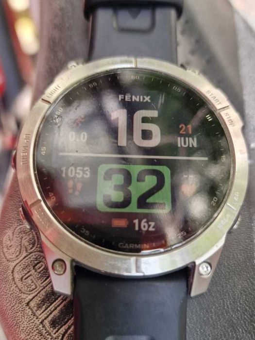 Garmin Fenix 7, 47mm, silver/graphite, in garantie, la cutie