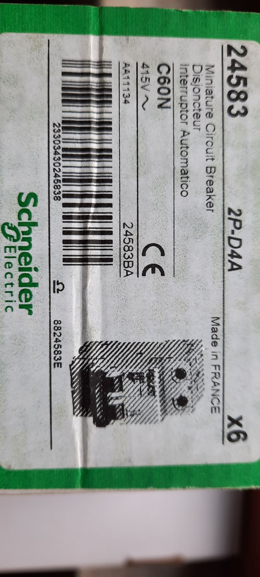Vand siguranta automata Schneider 2P C60N