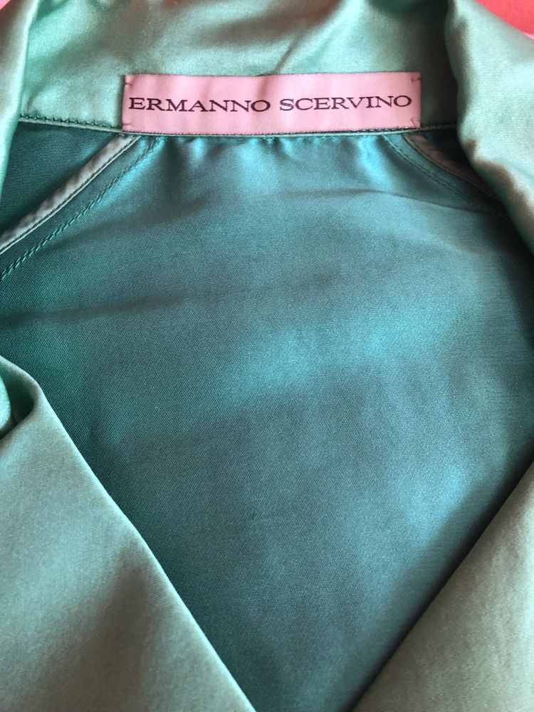 Дамска сатенена зелена риза Ermanno Scervino