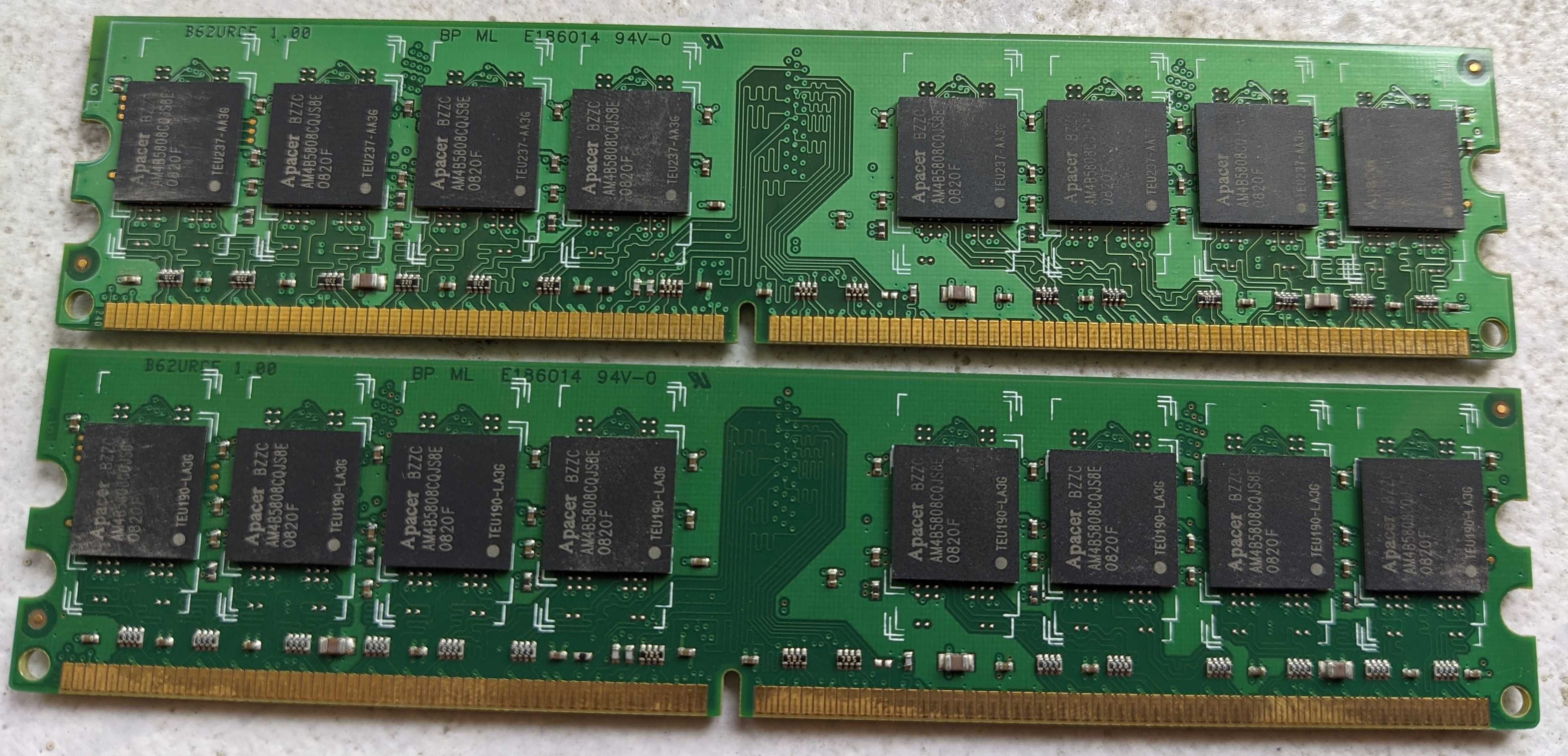 Memorii memorie PC 4GB kit 2x 2G DDR2 PC800 Apacer, Adata