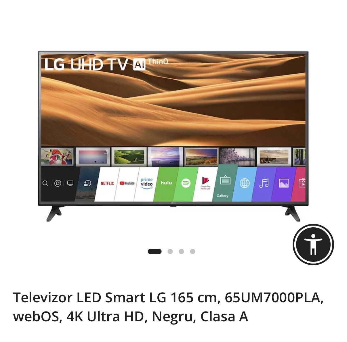 Televizor LED Smart LG 165 cm, 65UM7000PLA