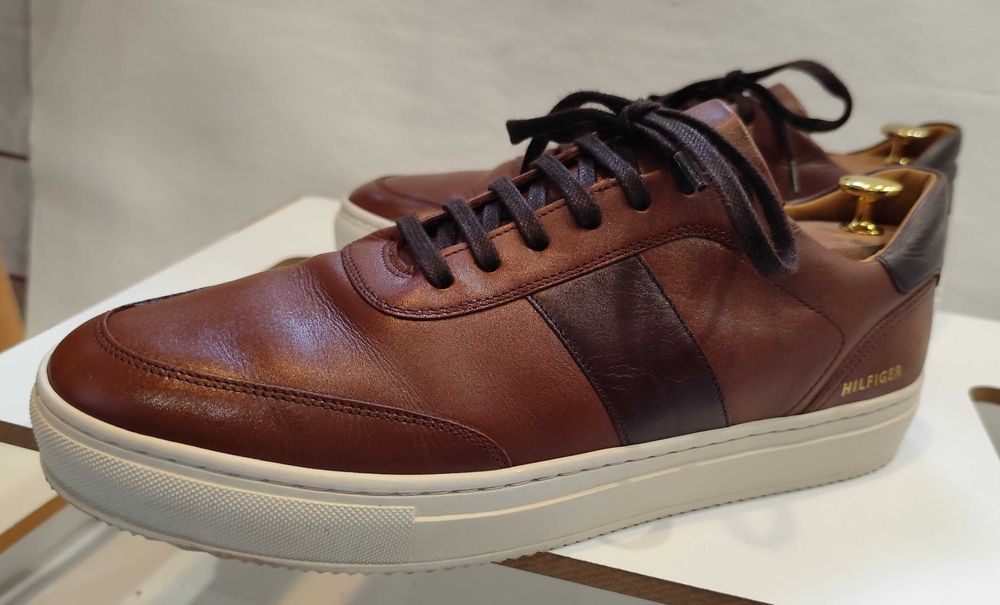Pantofi sport casual 44 premium Tommy Hilfiger piele naturala moale