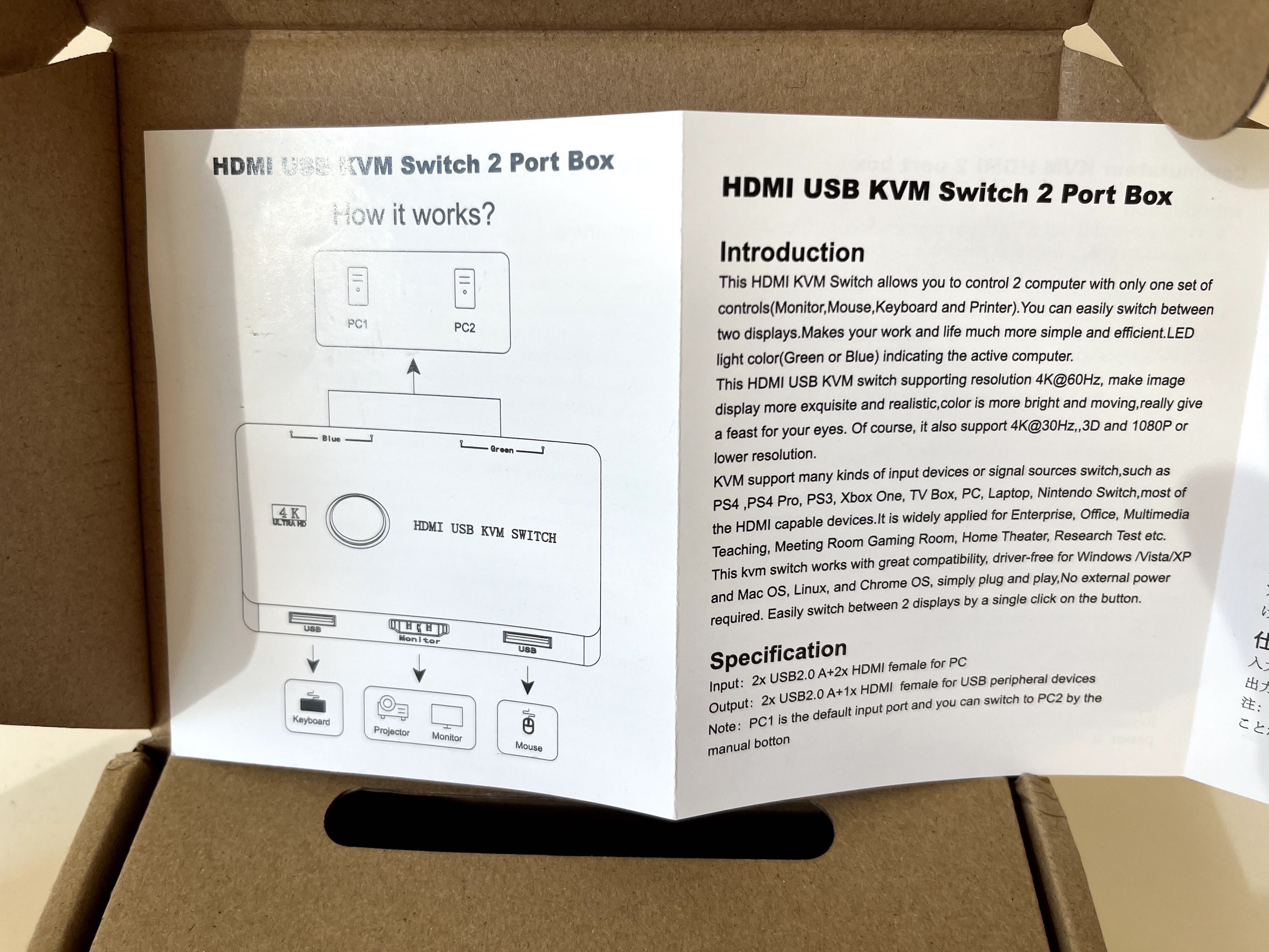 KVM HDMI USB switch првключвател