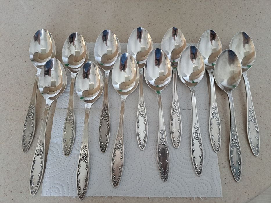 Столовые приборы мельхиор (МНЦ) СССР (ложки, вилки, ножи)