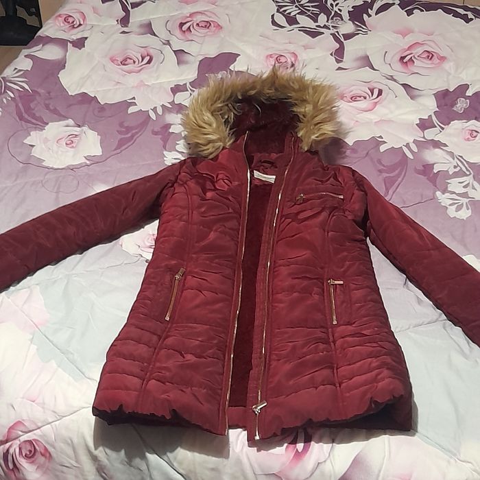 Топло бордо зимно яке 11-12 години