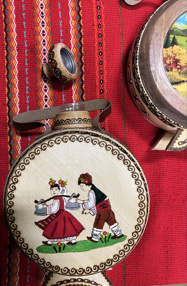 Дървена Бъклица с Българска украса
