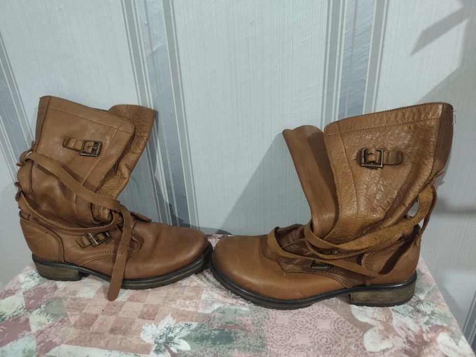 Дамски ботуши естествена кожа Steve Madden