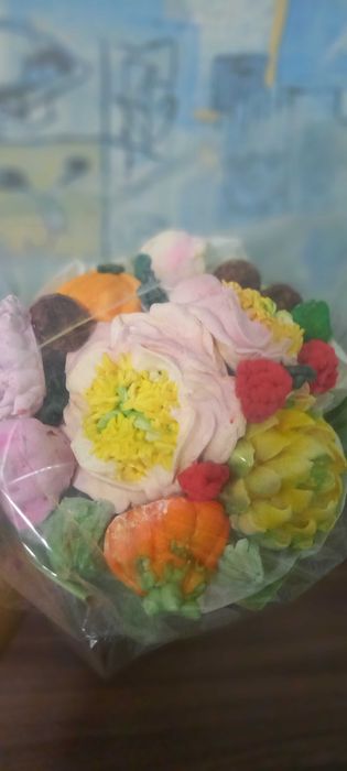 Букет цветов из зефира