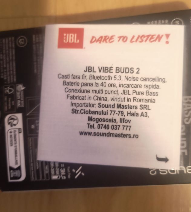 Vând căşti JBL VIBE BUDS 2
