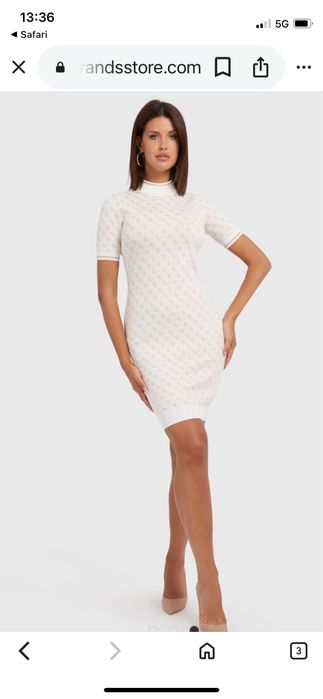 GUESS Плетена рокля Рокля SS LISE 4G LOGO SWTR