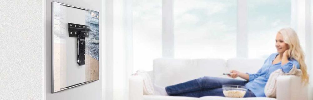 Suport TV de perete fix Hama 118050, 19 - 48" inch, Negru NOU 99 Lei