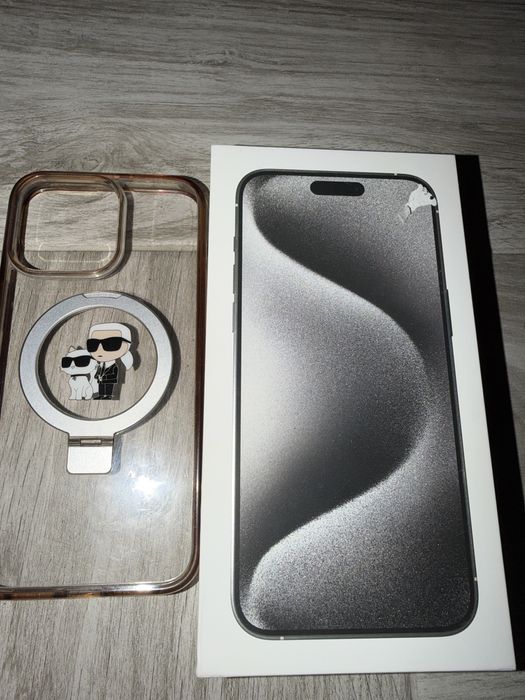iPhone 15 Pro Max White Titanium 512 GB deblocat