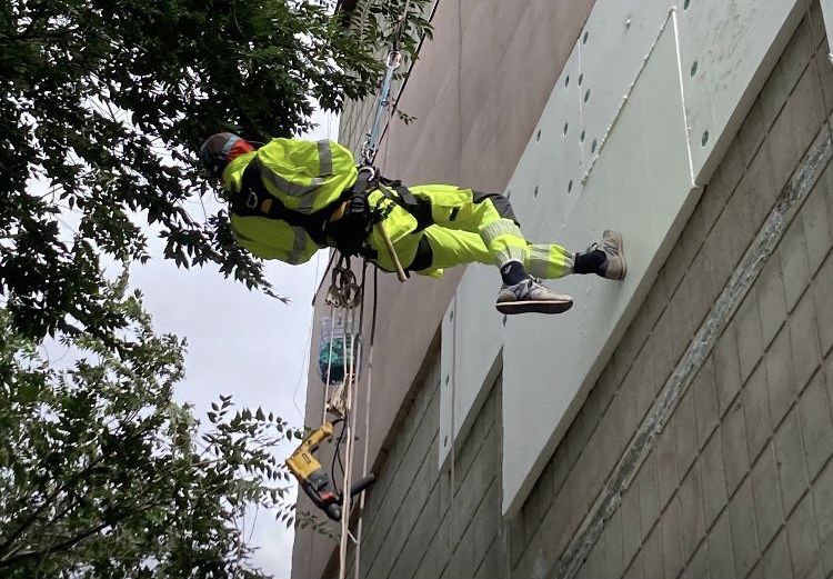 Высотники альпинисты утепление стены,квартира балконы