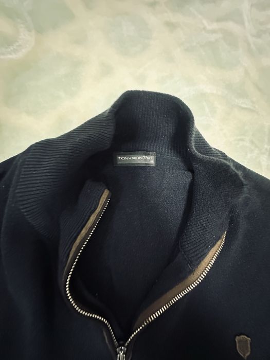 Темно синый рангда полу кардиган