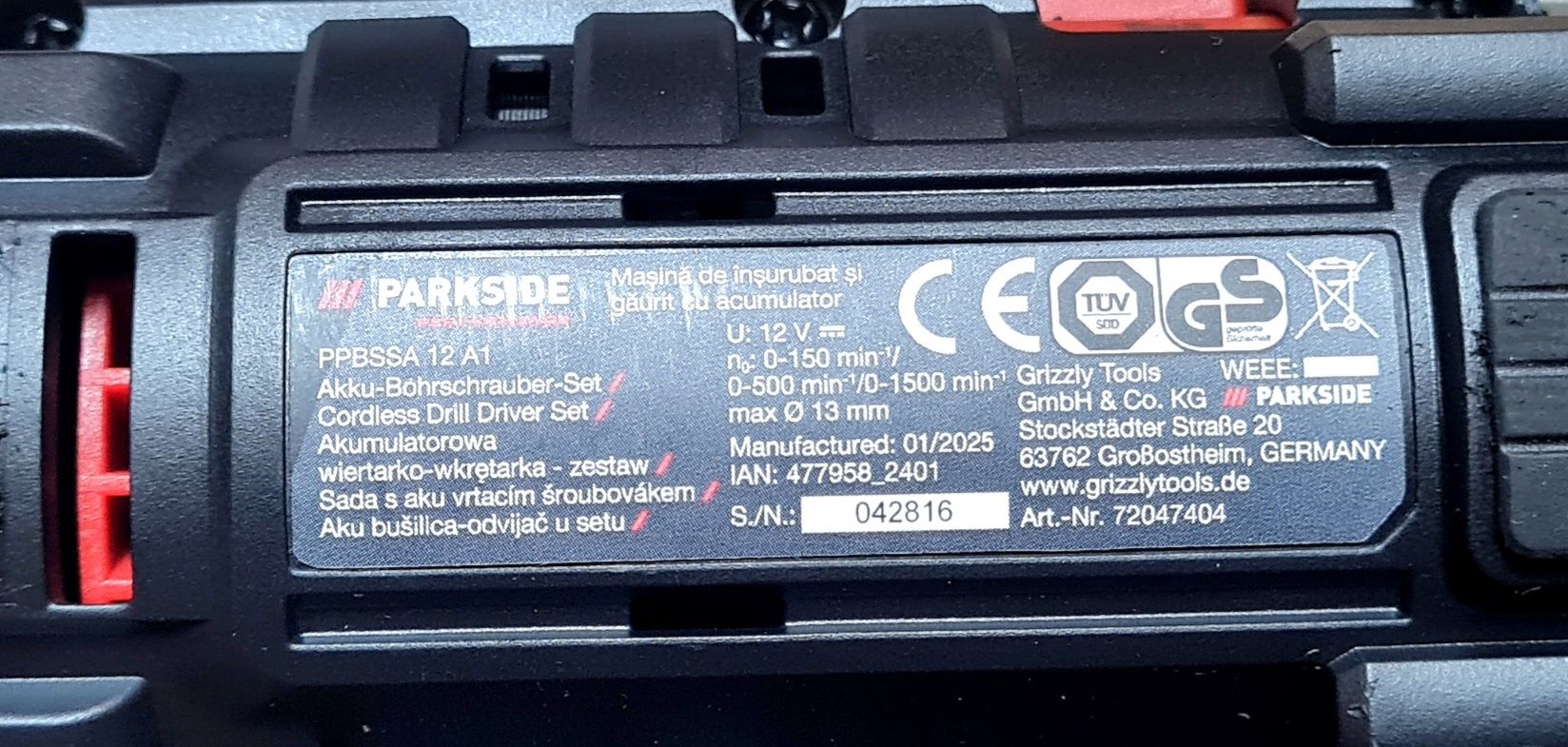 Parkside Performance Винтоверт  PPBSSA 12 A1, 12v A1