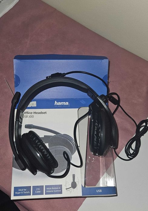 Слушалки с микрофон Hama HS-стерео,USB