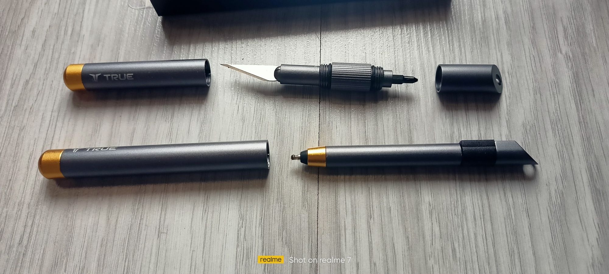 EDC комплект алуминиеви нож, отвертка и химикалка