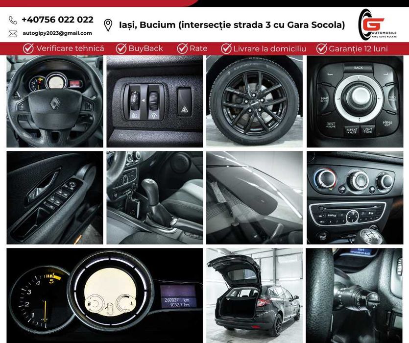 RENAULT MEGANE3 Diesel 15 Navi CP110 AC Jante Senzori Garanție Livrare