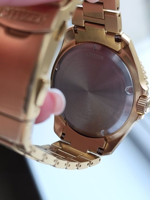 CITIZEN Eco-Drive Diver 200 m – Нов, златист, соларен, с сапфир!“