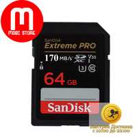 SanDisk Extreme PRO 64 gb 4K 170mb/s v30 (Garantiya)