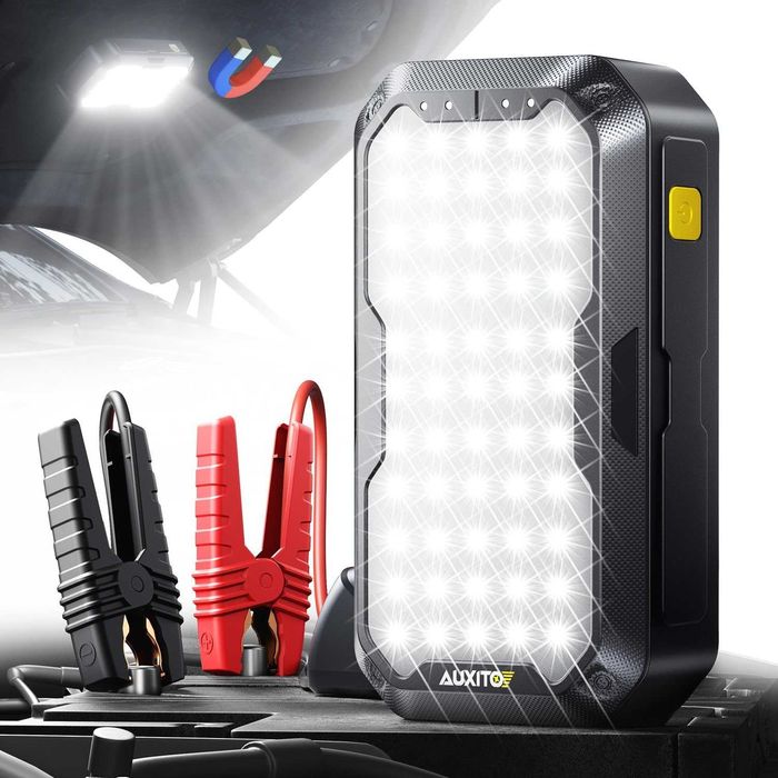 Пусковое зарядное (power bank) устройство AUXITO 5000A/2000LM/12000mAh