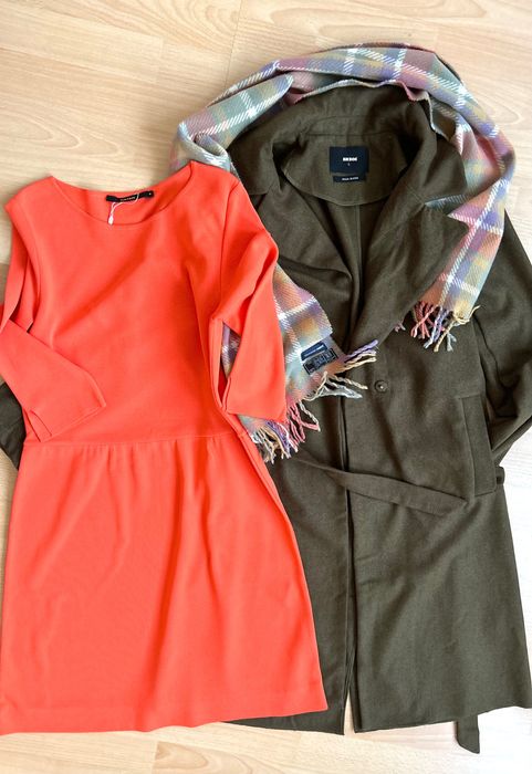 Вълнен тренч  & вълнен шал Trussardi