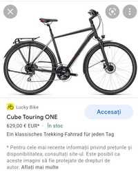 CUBE Touring One Black.hidraulică  - Bicicletă