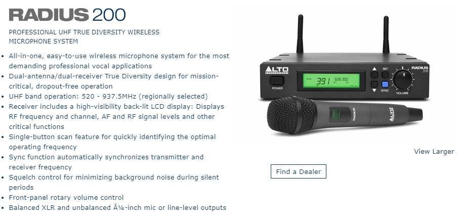 Microfon ALTO Radius 200