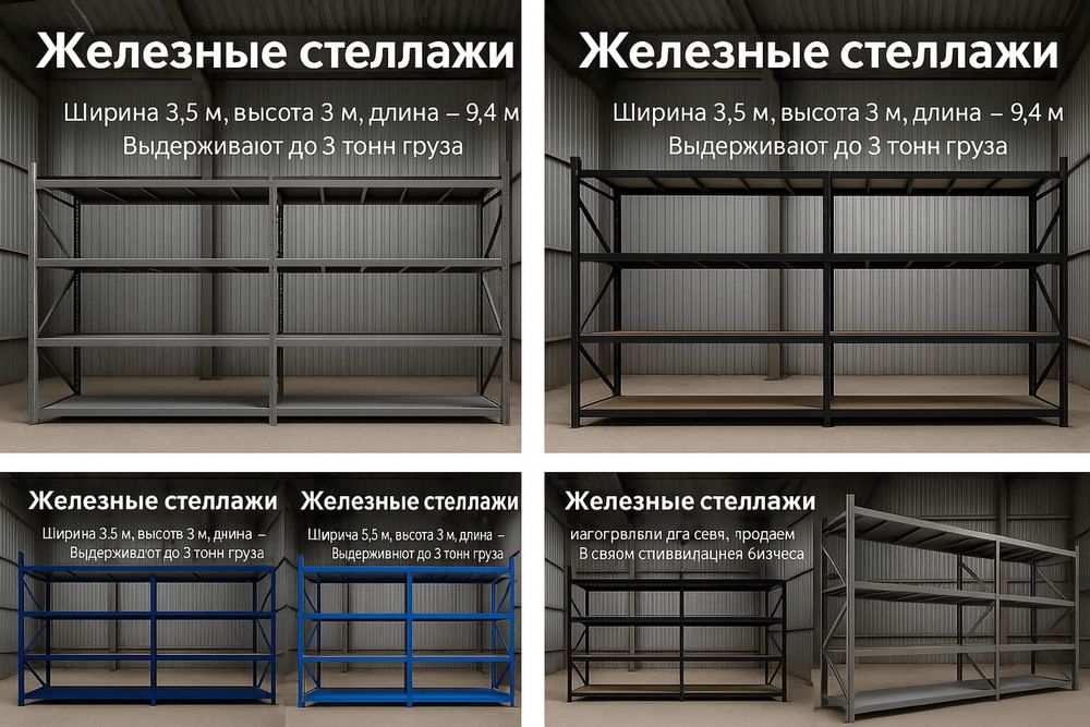 Стеллажи железные ручной работы на склад