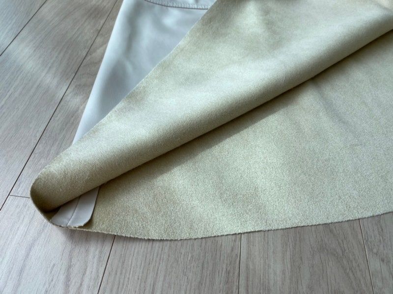 Fusta de piele Zara crem