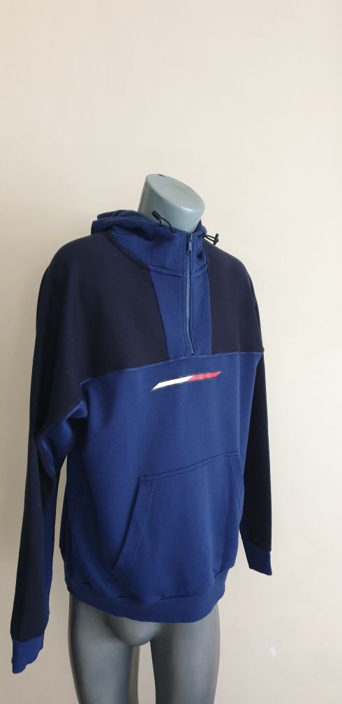 Tommy Hilfiger 3/4 Zip Hoodie Size L ОРИГИНАЛ! Мъжки Суичер с 3/4 Цип!