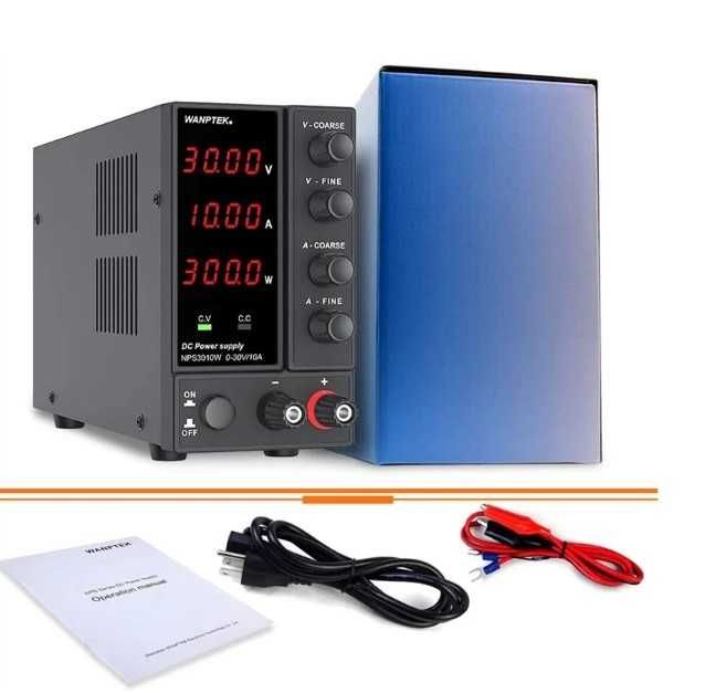 Регулируемо лабораторно захранване 30V / 10A захранващ блок