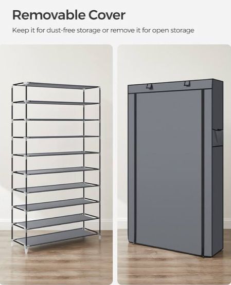 10 етажен органайзер за обувки с покривало