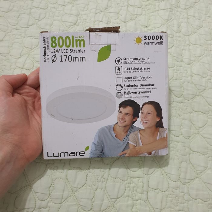 Lumare lampa LED 12  w, plată rotunda