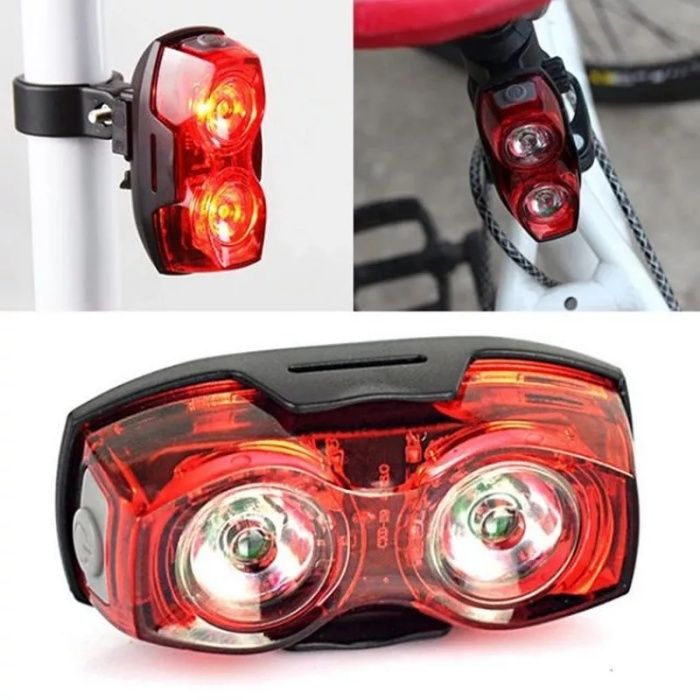 Raypal stop bicicleta super luminos 2 led baterii AAA