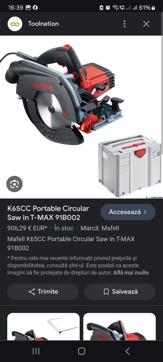 Circular profesional Mafell K 65 CC