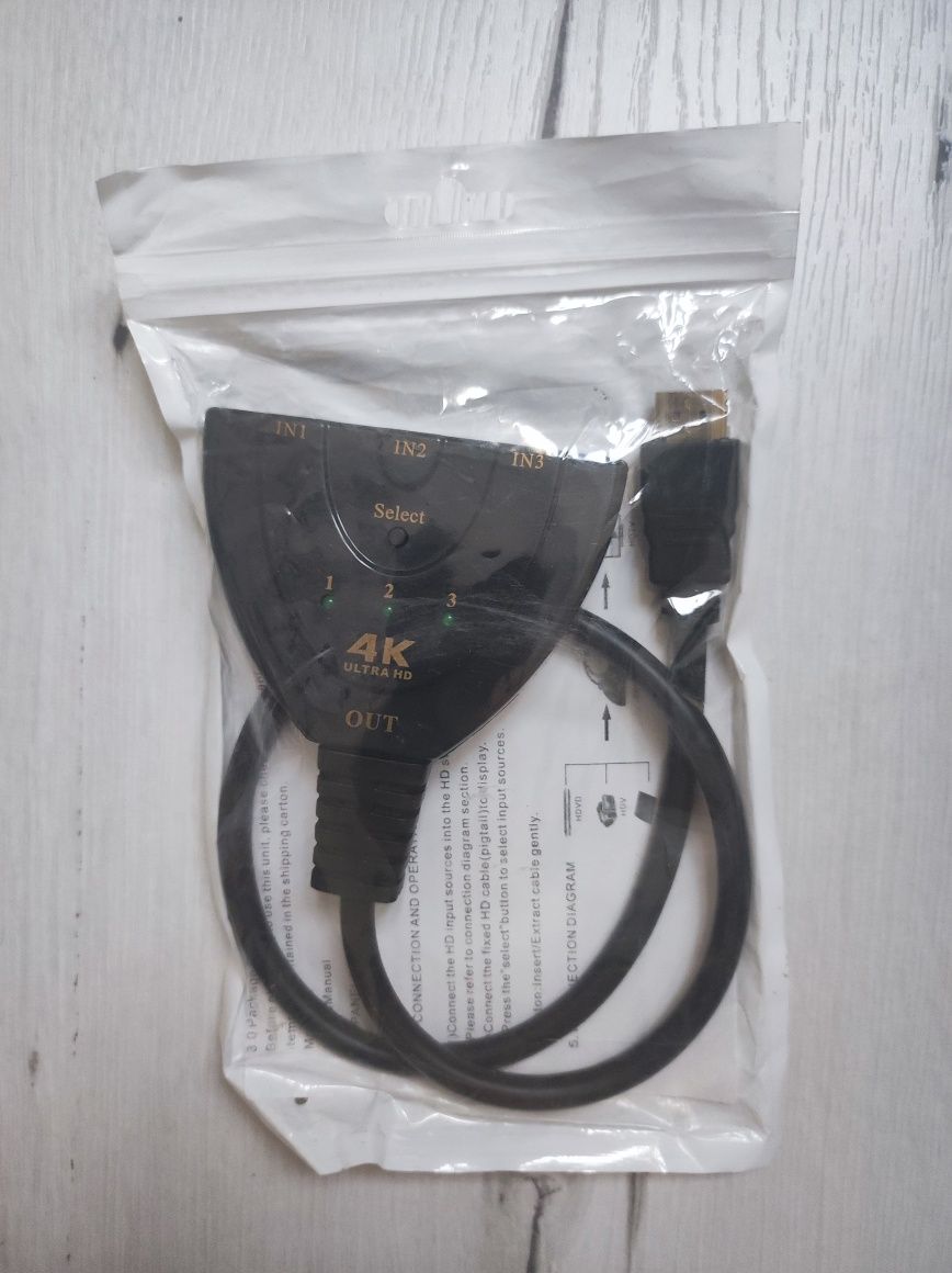 3-портов HDMI сплитер кабел - Hub Multi Switcher