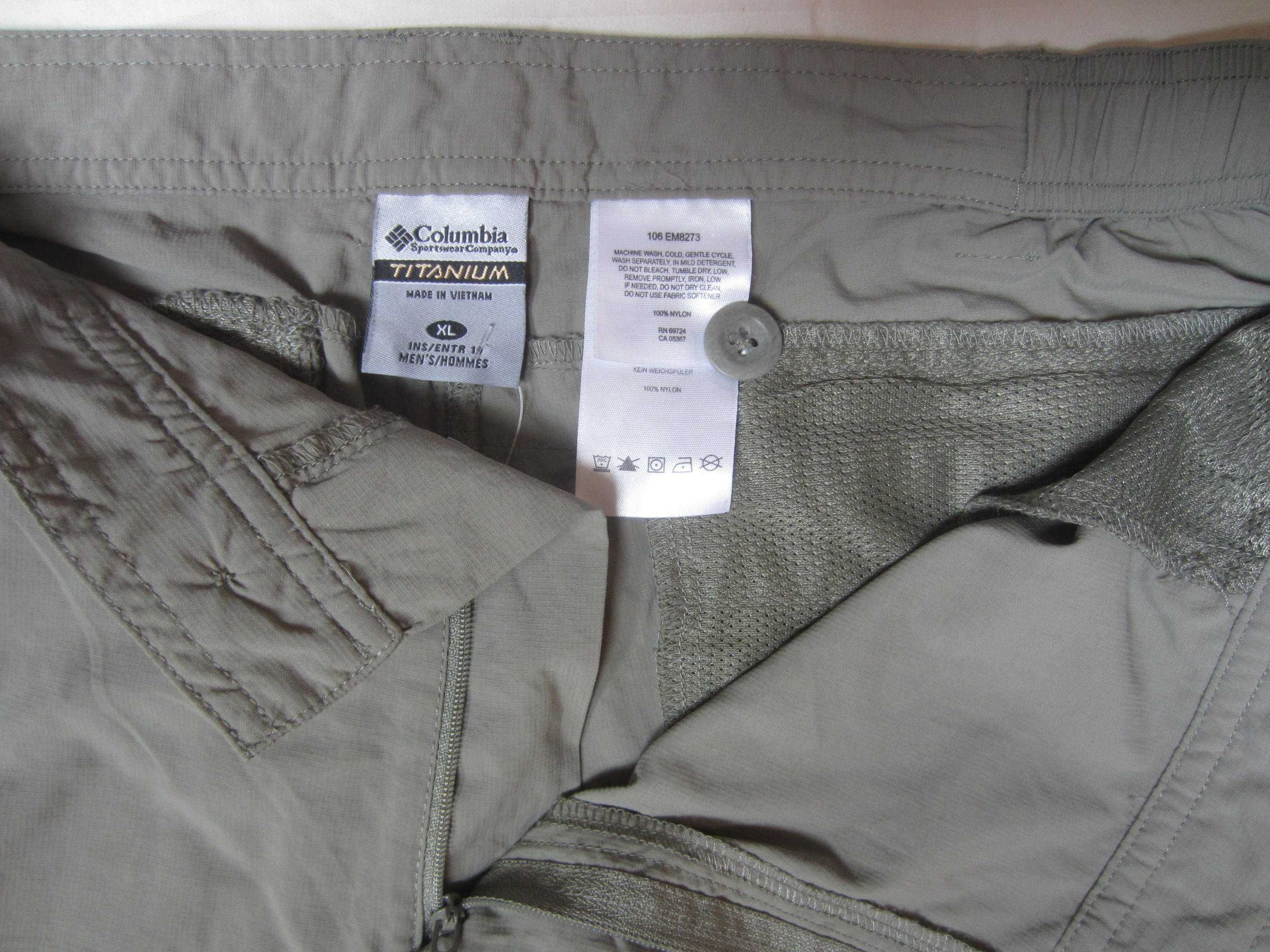 Pantalon drumetie Columbia Titanium, masura XL, 3-sferturi